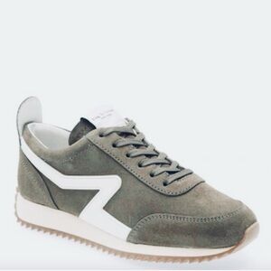 rag & bone Green Sneakers with Suede Upper and Retro Design
